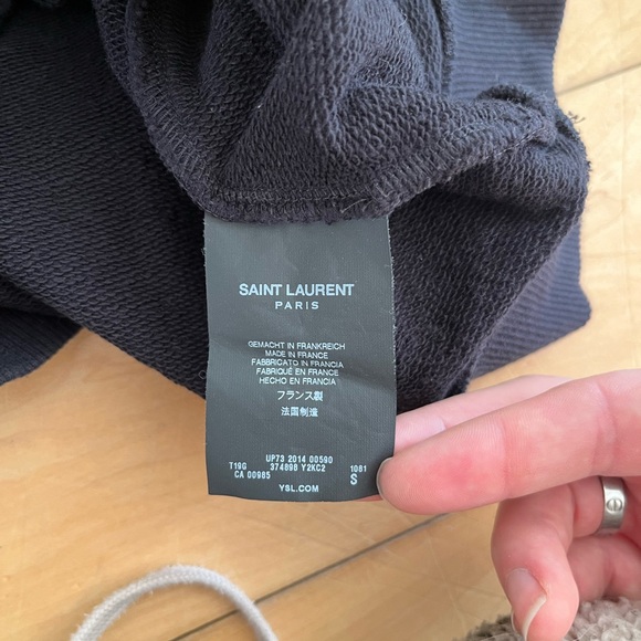 Saint Laurent SS15 “Psych Rock” Leather Fring Sweatshirt by Hedi Slimane - Picture 7 of 7